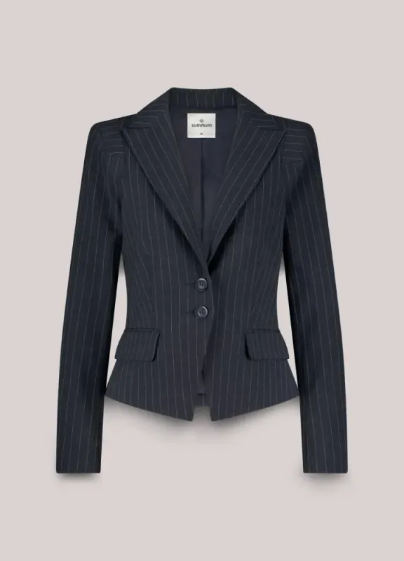 Summum pinstripe blazer, midnattsblå