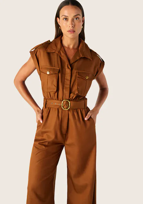 Hovedbilde MOS the label, Rita jump suit, beige eller brun