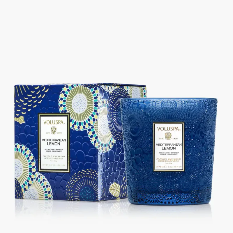 Voluspa Boxed candle blå