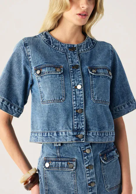 Hovedbilde Aveline denim topp, denimblå