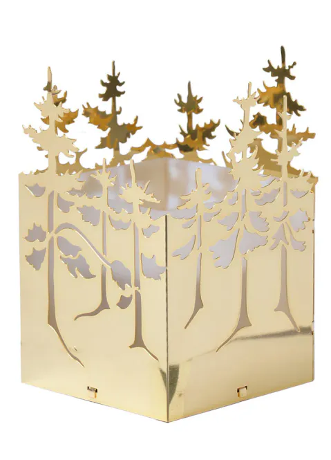 Hovedbilde Jette Frölich, vinterskog lyslykt, gull og sølv