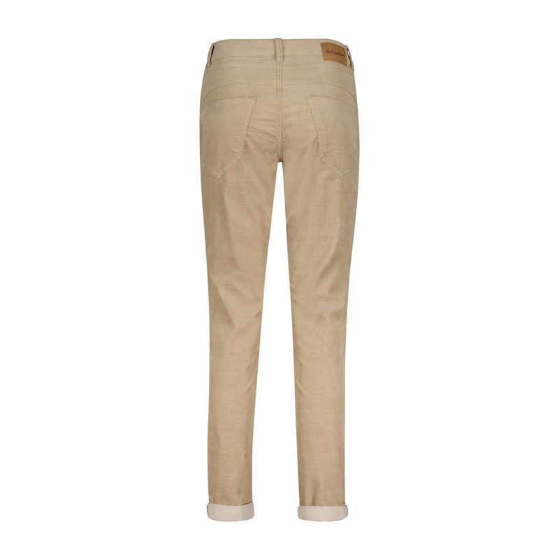 Red button relaxed fine cord, beige