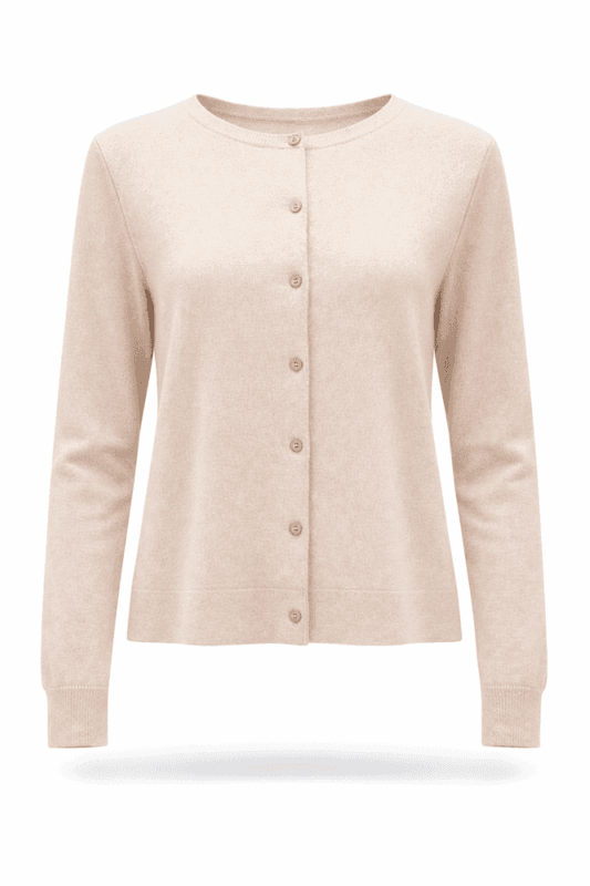 Amuse Cardigan Agnete, lys rosa eller beige.