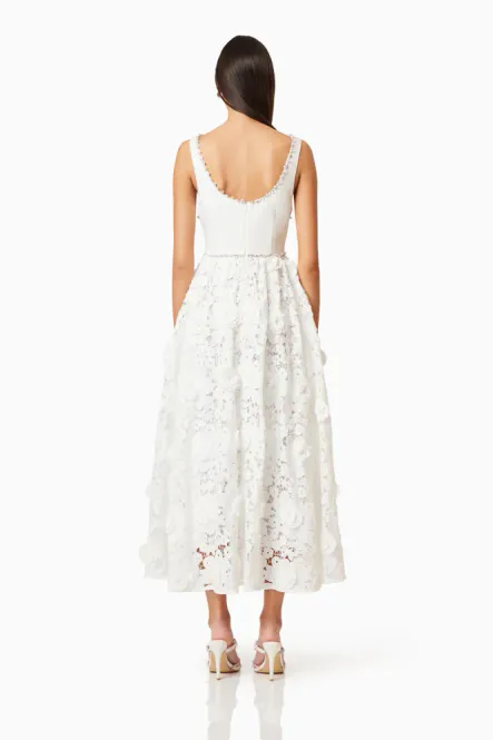 Hovedbilde Elliatt Daffodil lace midi dress, hvit