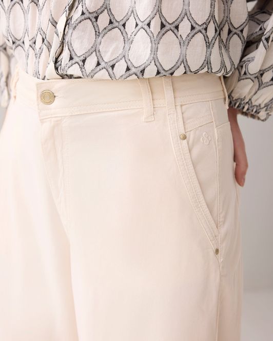 Hovedbilde Summum wide leg tencel trousers, naturhvit og ...