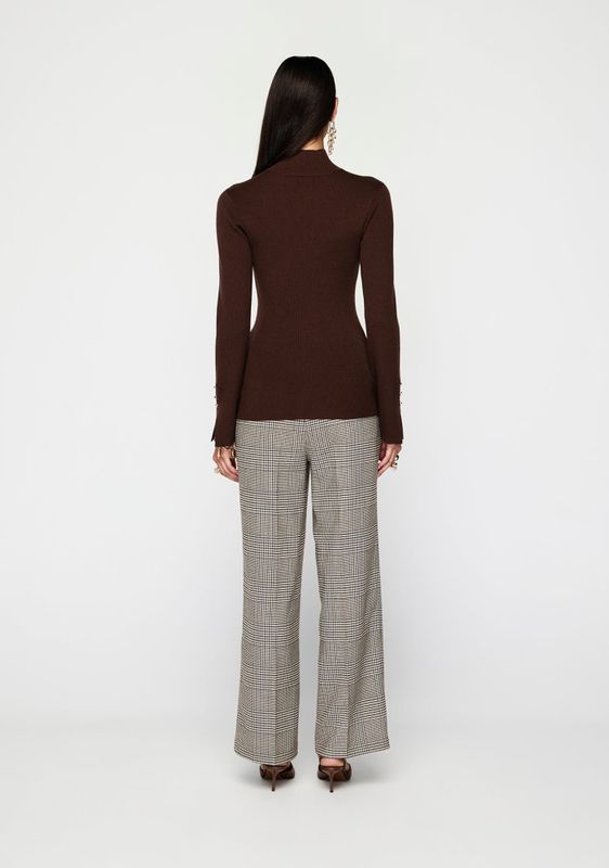 MOS Vela knit top, sort eller brun