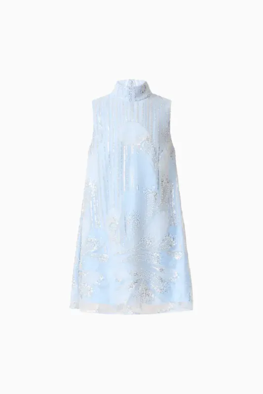 Elliat Annabelle embellished shift mini dress in blue