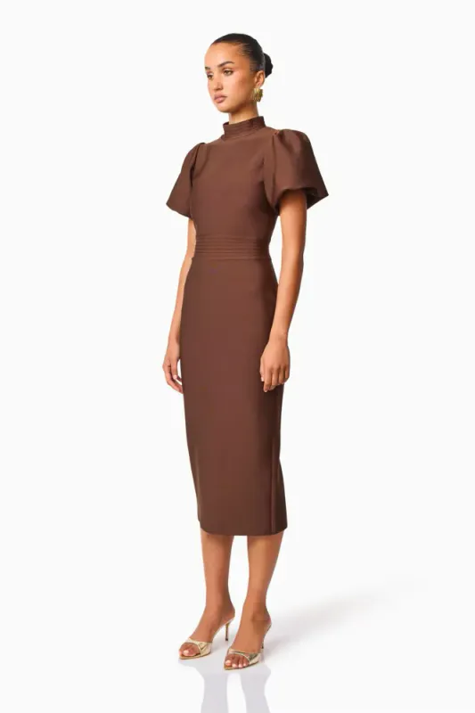 Elliatt Ella midi dress, brun