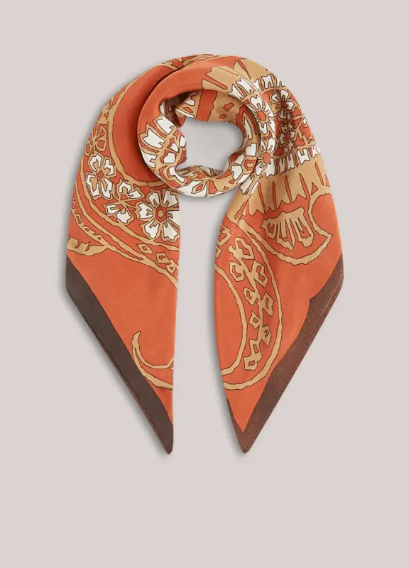 Summum satin scarf, multicolor paisley